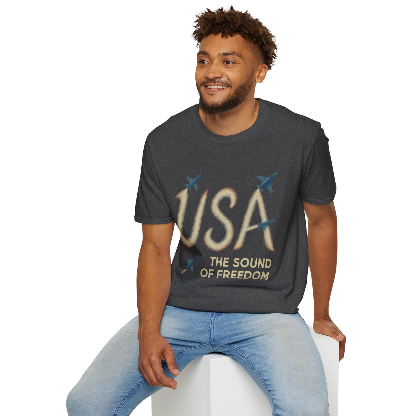 USA Sound of Freedom Shirt | Patriotic Fighter Jet T-Shirt | American Freedom Tee | Military Aviation Shirt | 4th of July Shirt