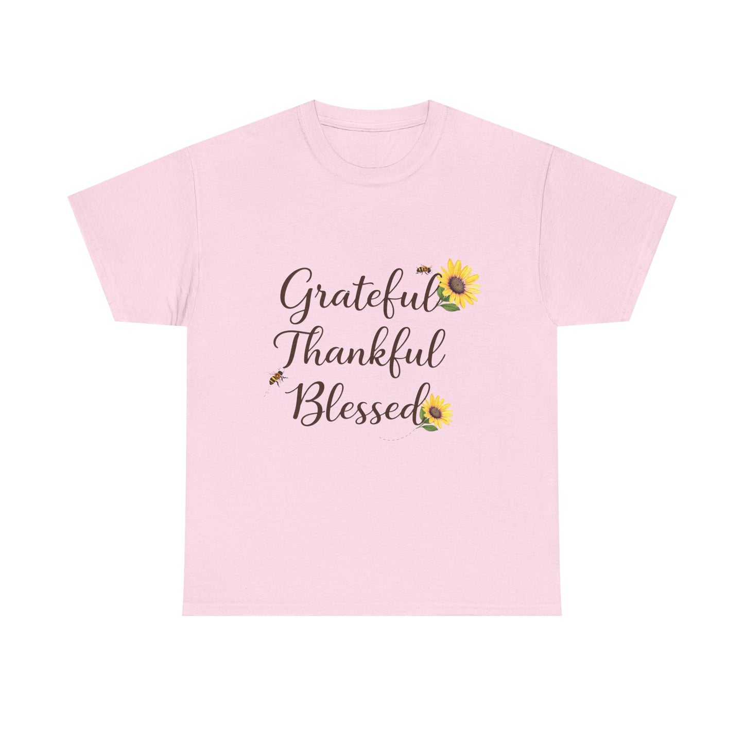 Grateful Thankful Blessed T-Shirt | Uplifting message T | US Colors