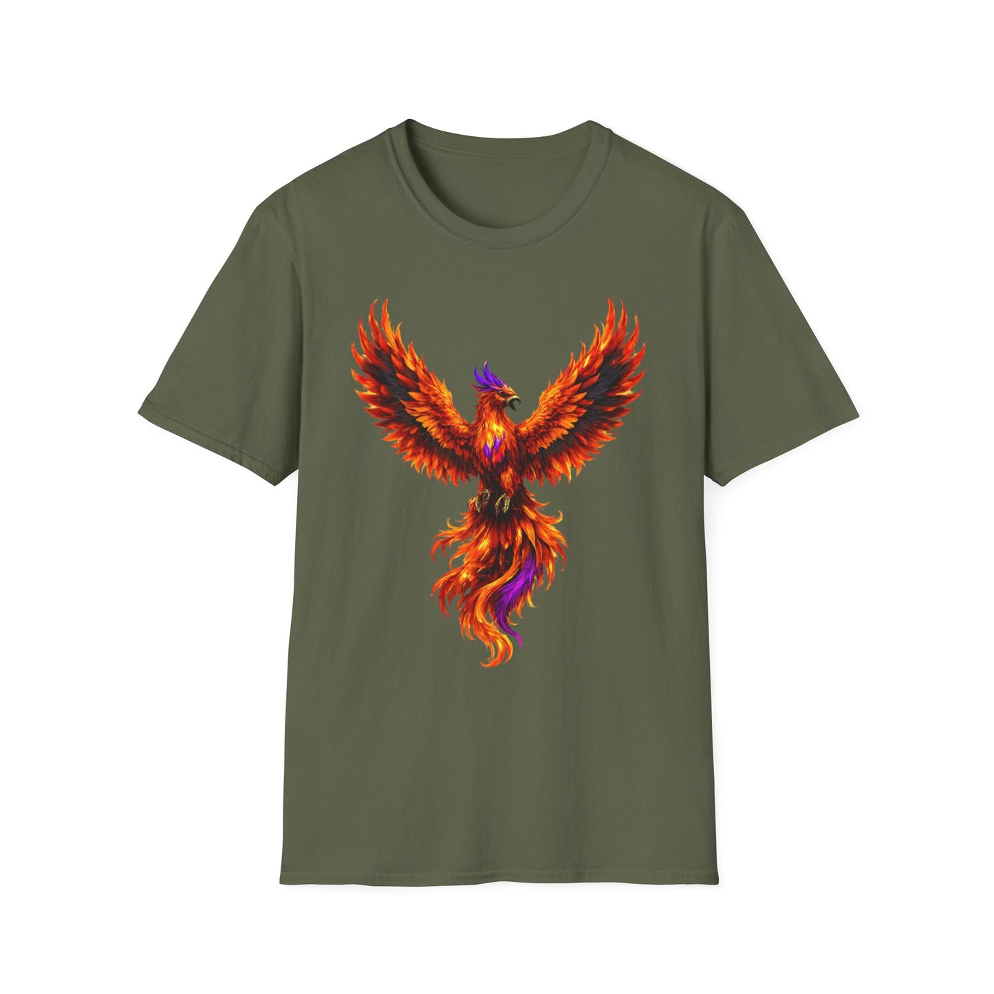 Fire Phoenix T-Shirt | Vibrant Mythical Bird Graphic Tee | Spirit Animal T