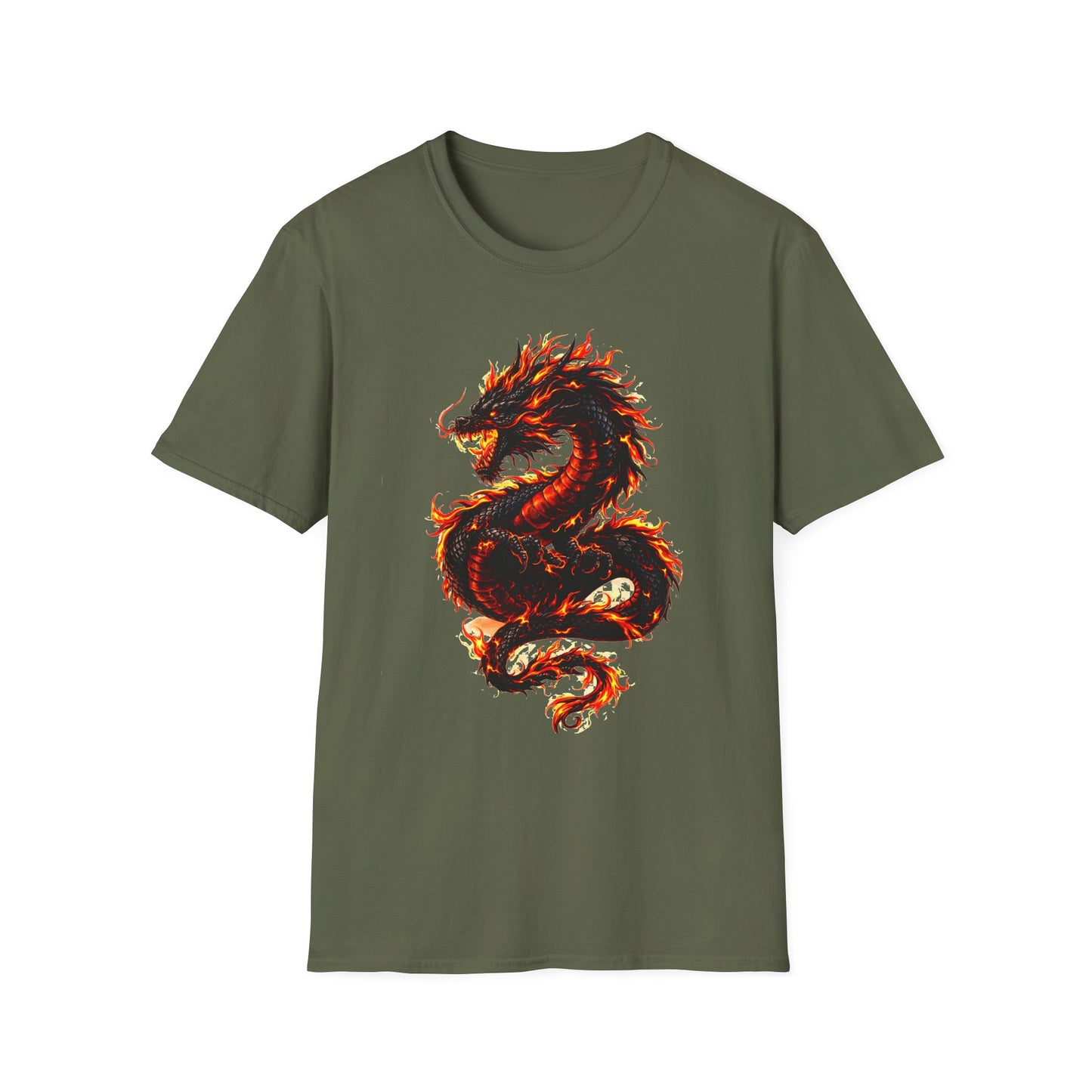 Fire Dragon Graphic T Shirt