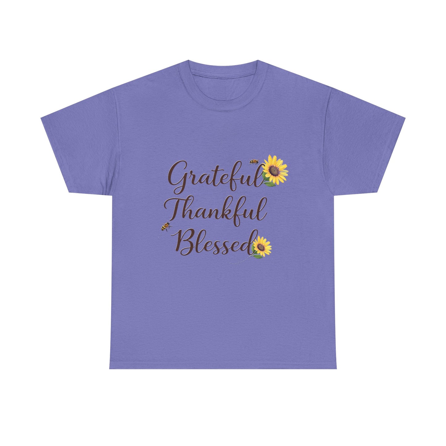 Grateful Thankful Blessed T-Shirt | Uplifting message T | US Colors