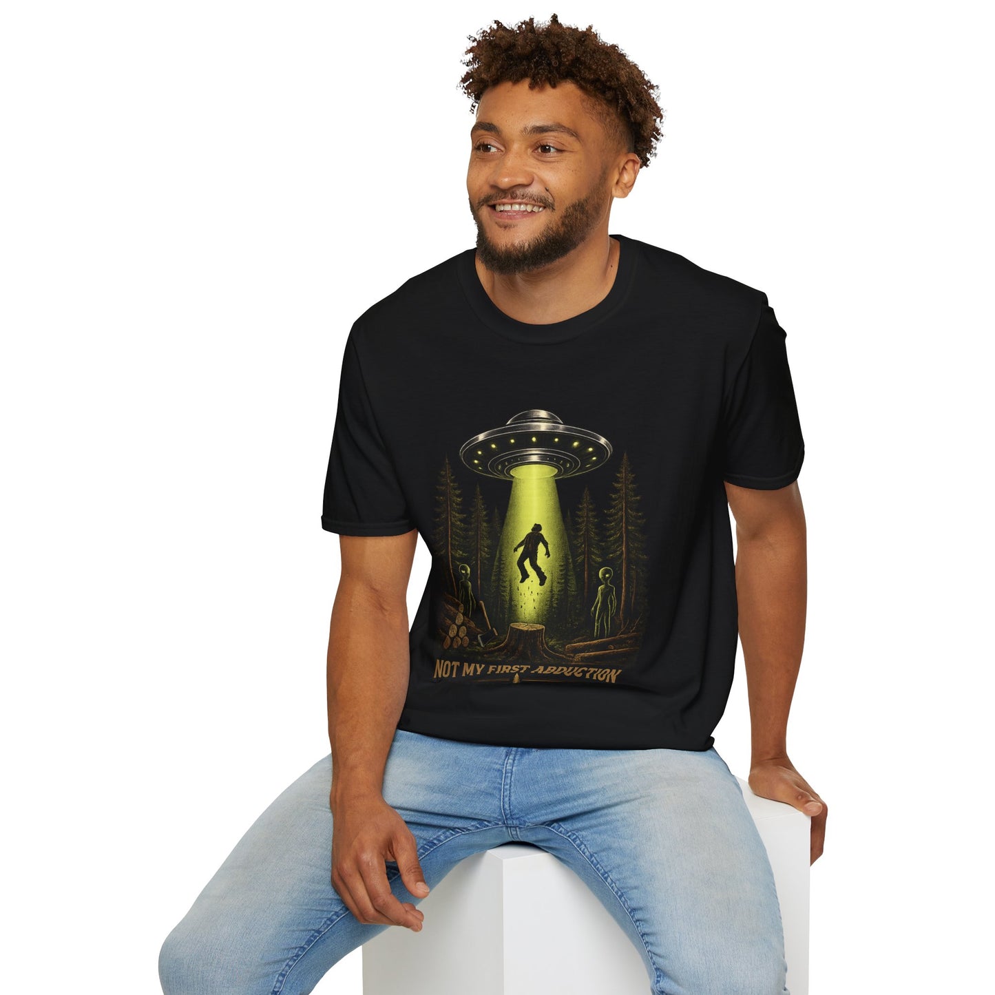 Alien Abduction T-Shirt — “Not My First Abduction” UFO Graphic Tee
