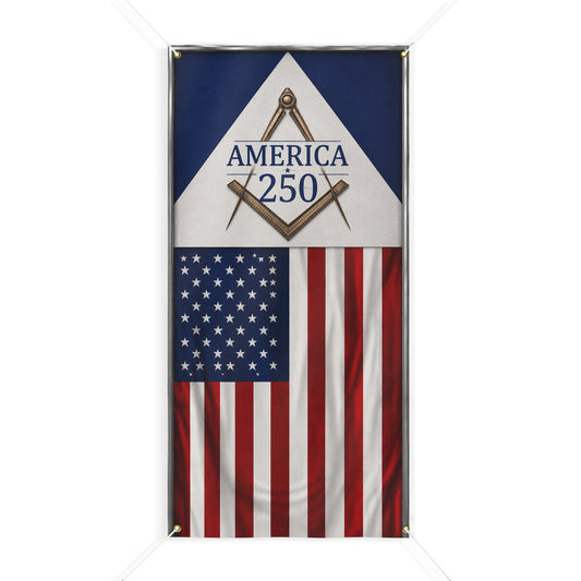American 250 Matte Banner – Outdoor Patriotic Balcony & Fence Decoration