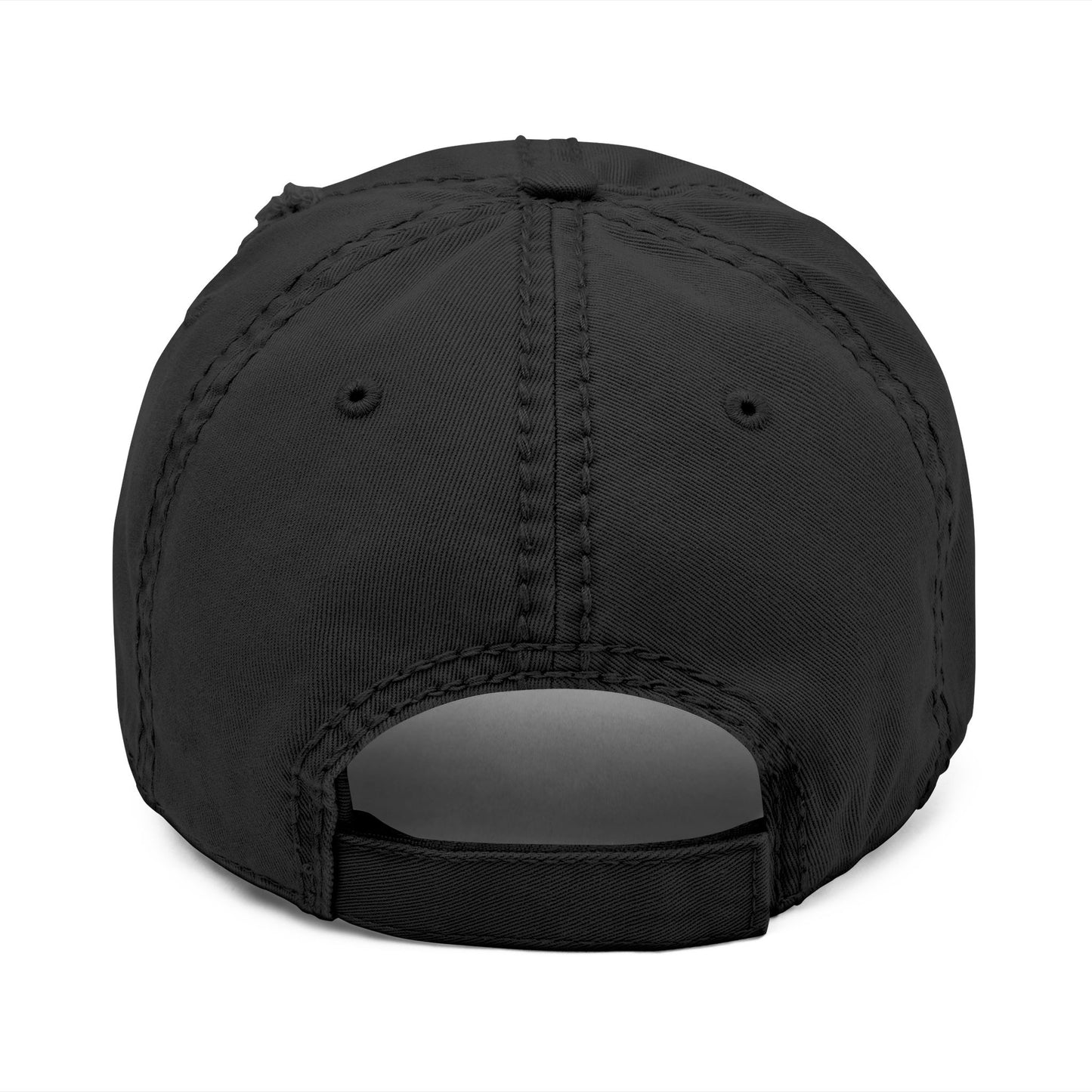 Distressed Embroidered Alien Dad Hat — Vintage Gray Cap