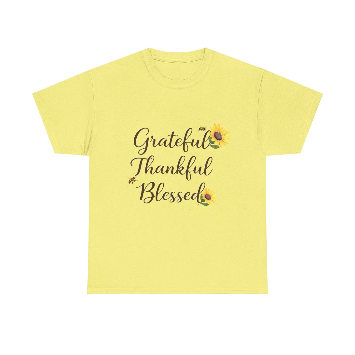 Grateful Thankful Blessed T-Shirt | Uplifting message T | US Colors