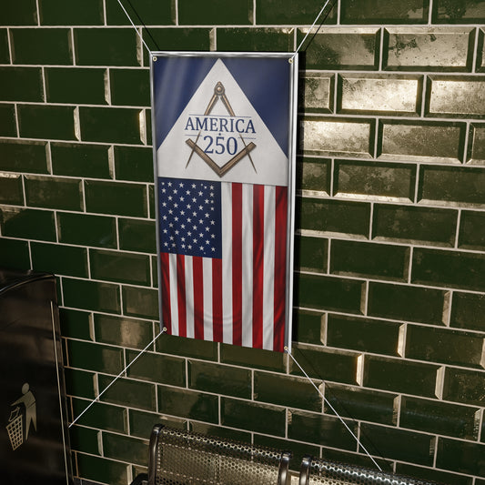 American 250 Matte Banner – Outdoor Patriotic Balcony & Fence Decoration
