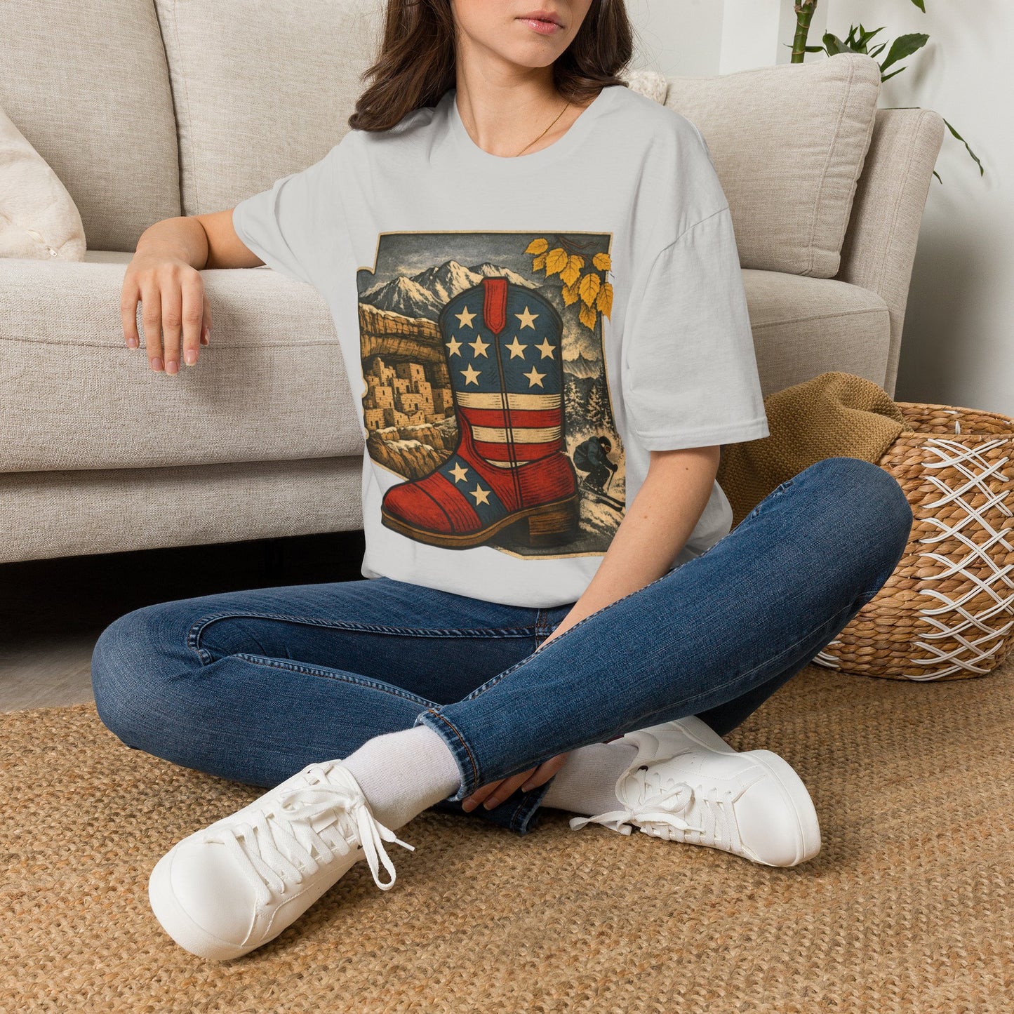 Colorado Cowboy Boot T-Shirt — Patriotic Western Tee