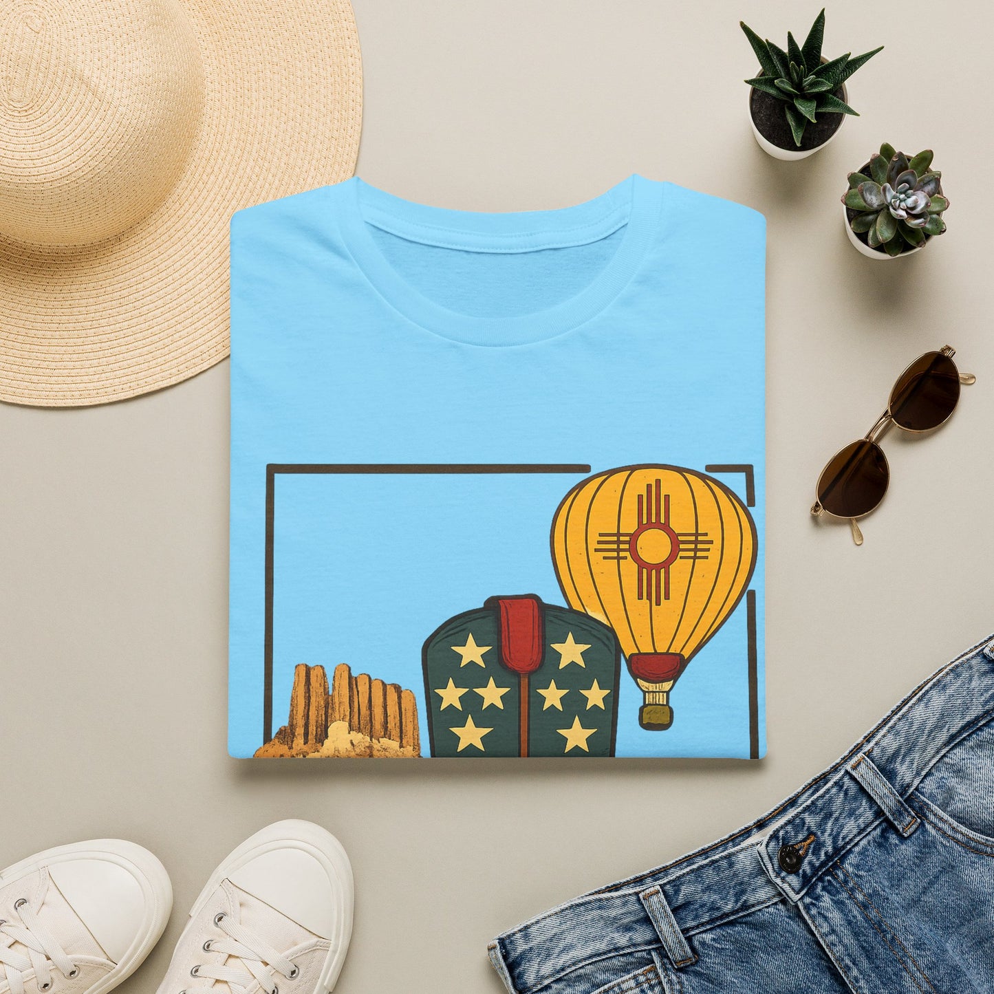 New Mexico Patriotic Cowboy Boot — Americana New Mexico Graphic Tee