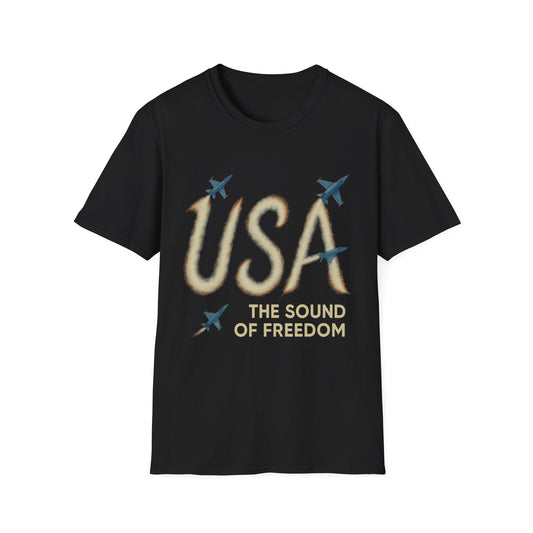 USA Sound of Freedom Shirt | Patriotic Fighter Jet T-Shirt | American Freedom Tee | Military Aviation Shirt | 4th of July Shirt