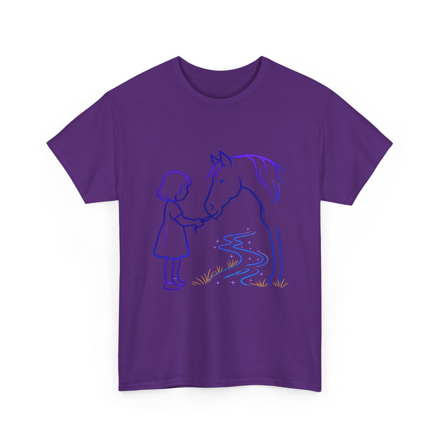 Girl Feeding Horse T-Shirt | Horse Lover T-Shirt | Equestrian Gift | Horse Mom Shirt