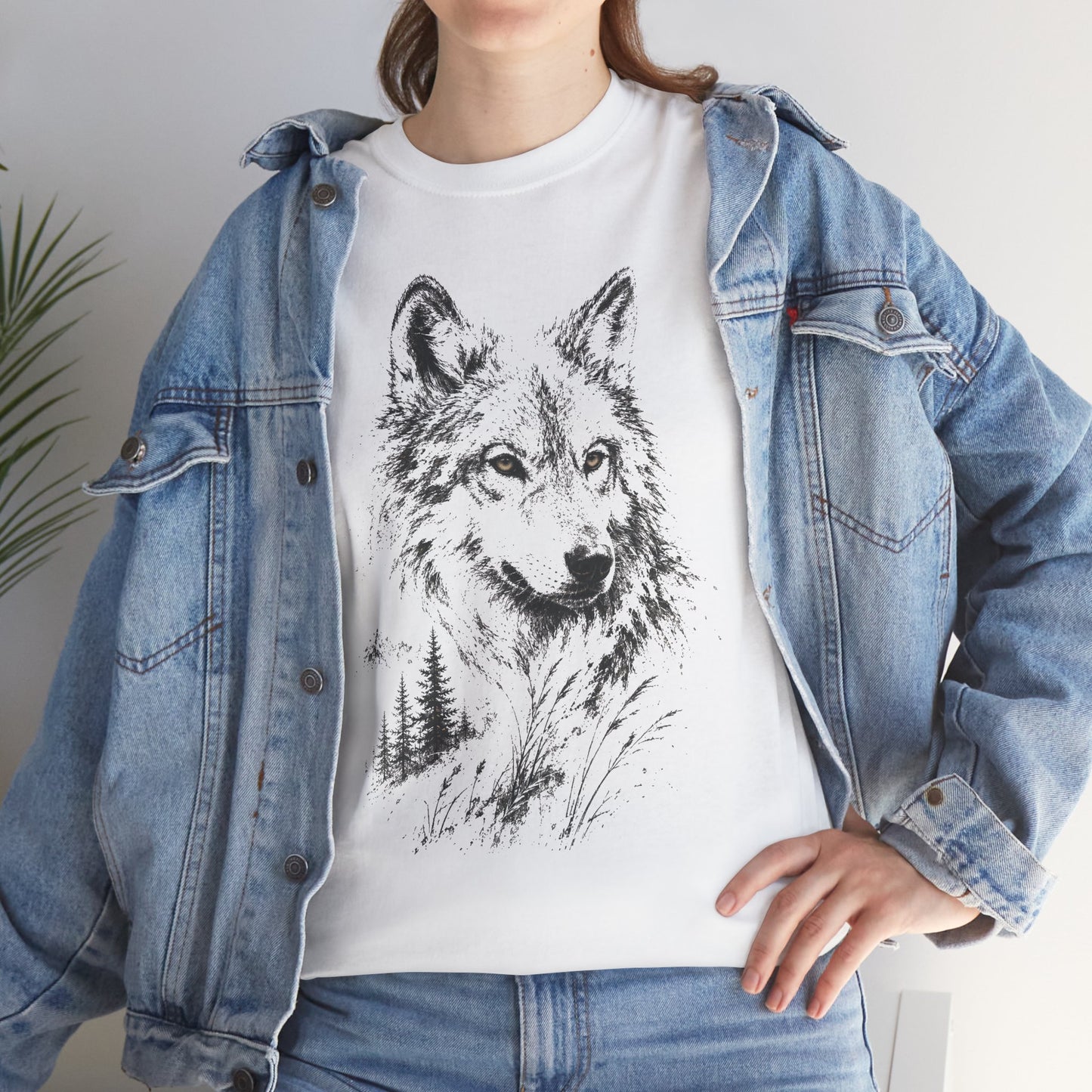 Spirit of the Wolf Sketch T-Shirt |  Forest Wolf Graphic Tee