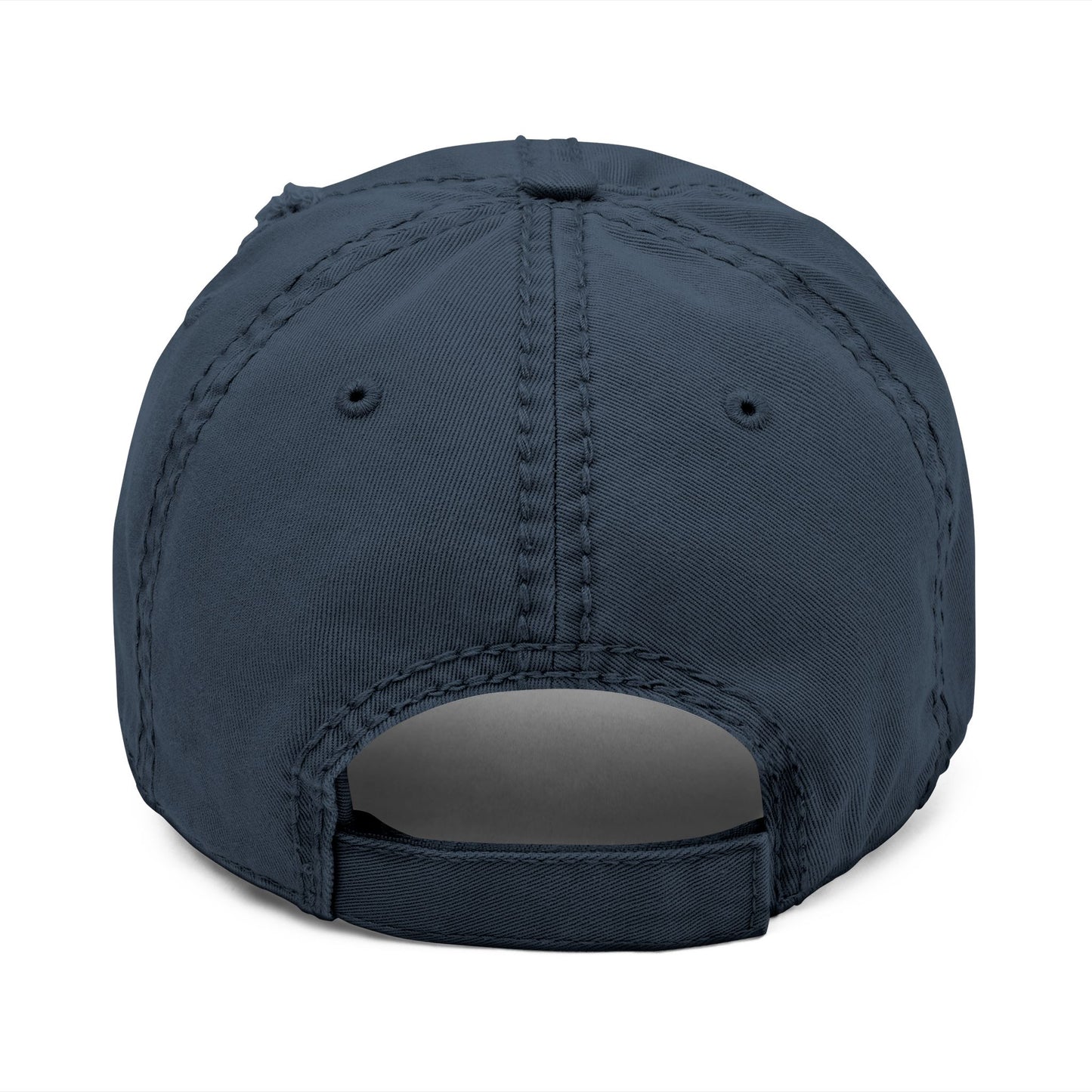Distressed Embroidered Alien Dad Hat — Vintage Gray Cap