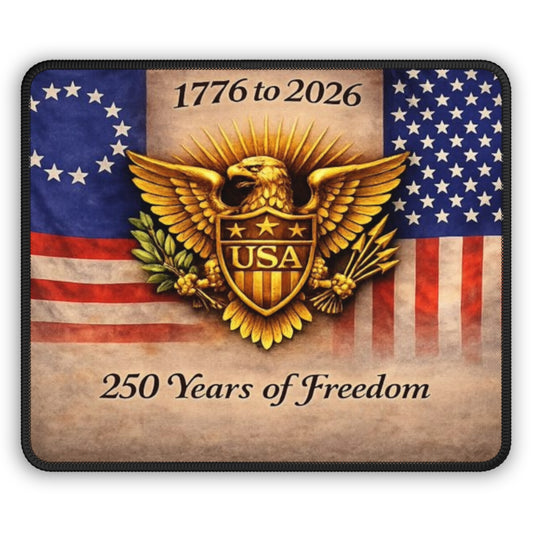 250 Years of Freedom Gaming Mouse Pad — USA Eagle Patriotic 1776 to 2026