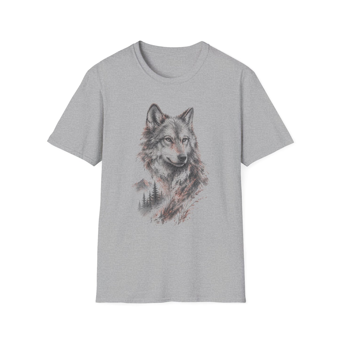 Spirit of the Wolf T-Shirt | Detailed Forest Wolf Illustration Tee