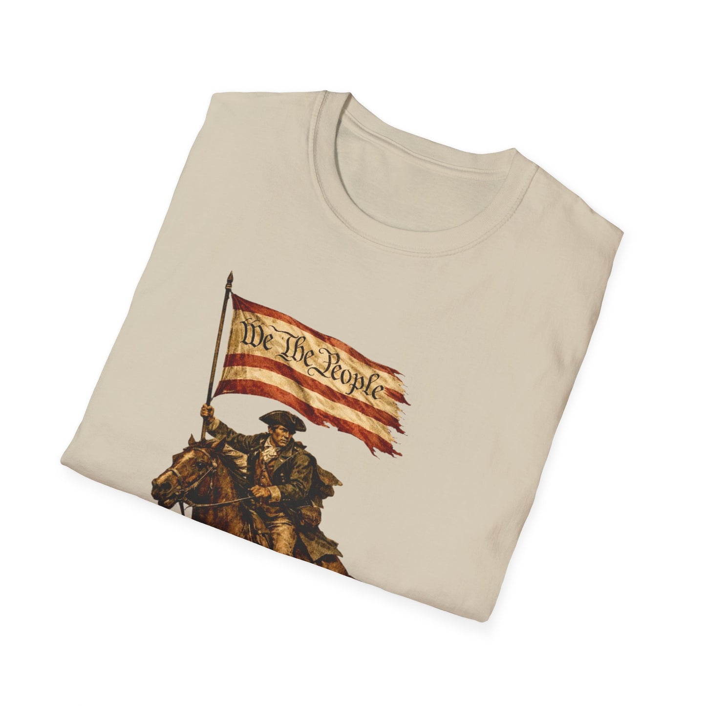 We the People Rider T-Shirt | Revolutionary Horseman | American Flag | 1776 Tribute Shirt