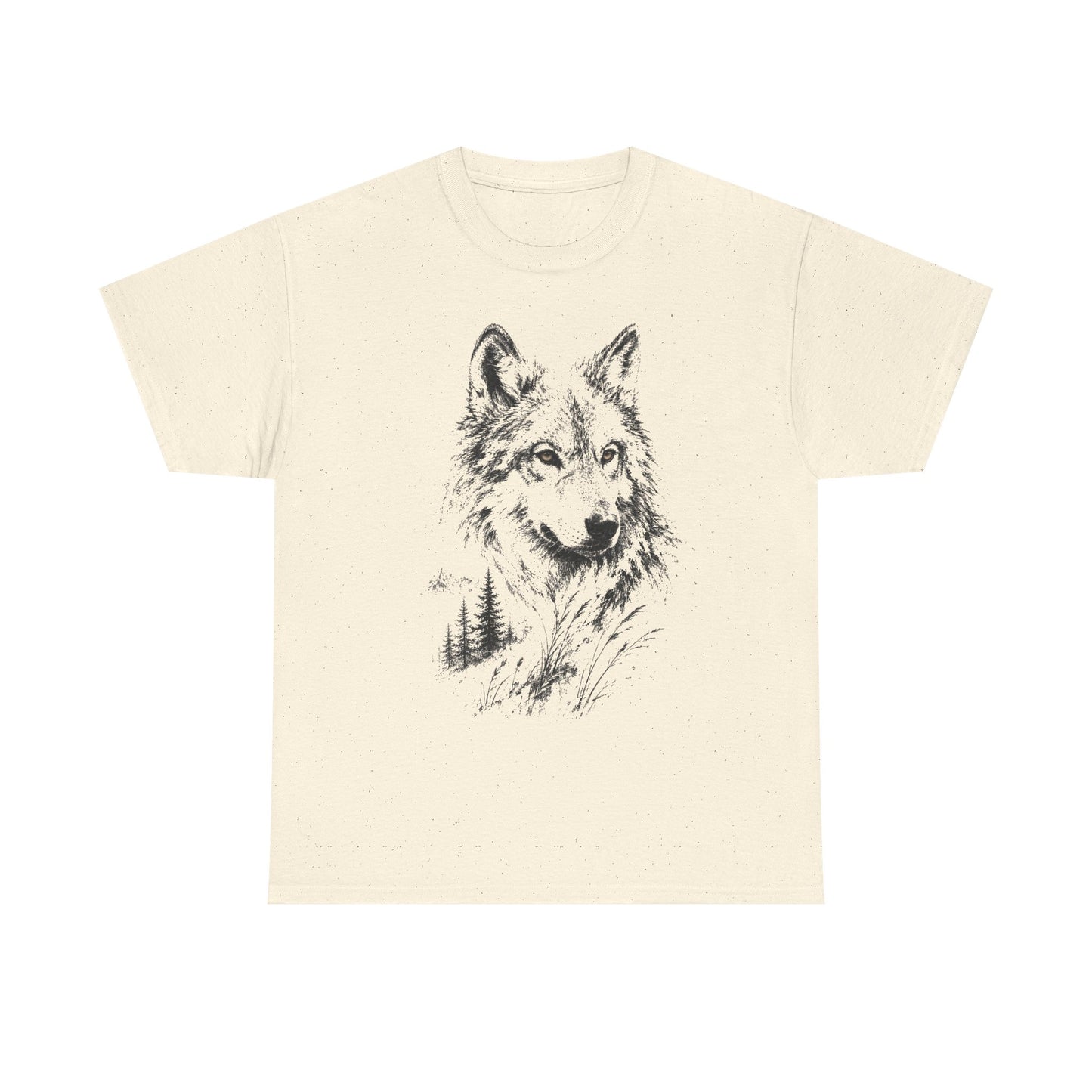 Spirit of the Wolf Sketch T-Shirt |  Forest Wolf Graphic Tee