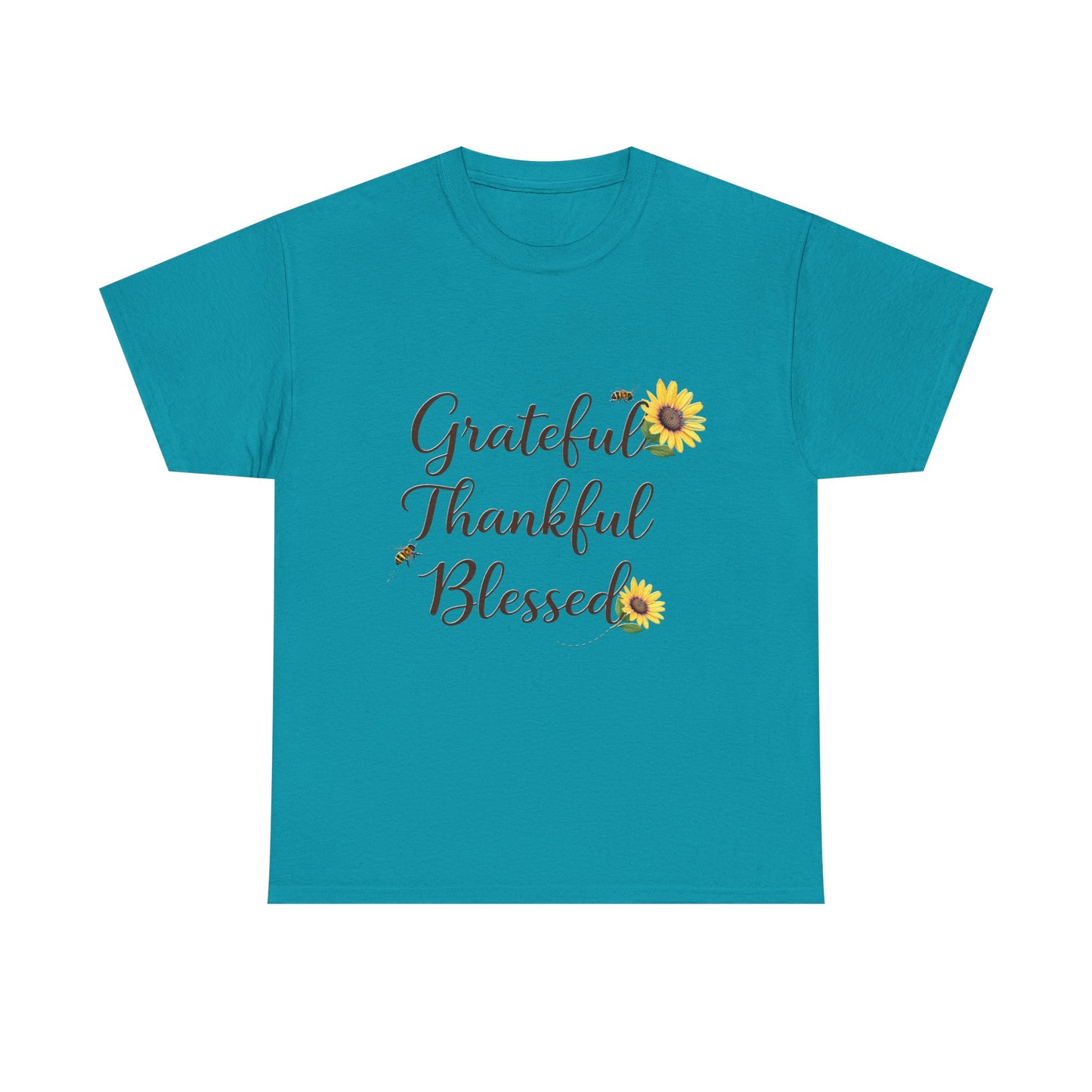 Grateful Thankful Blessed T-Shirt | Uplifting message T | US Colors