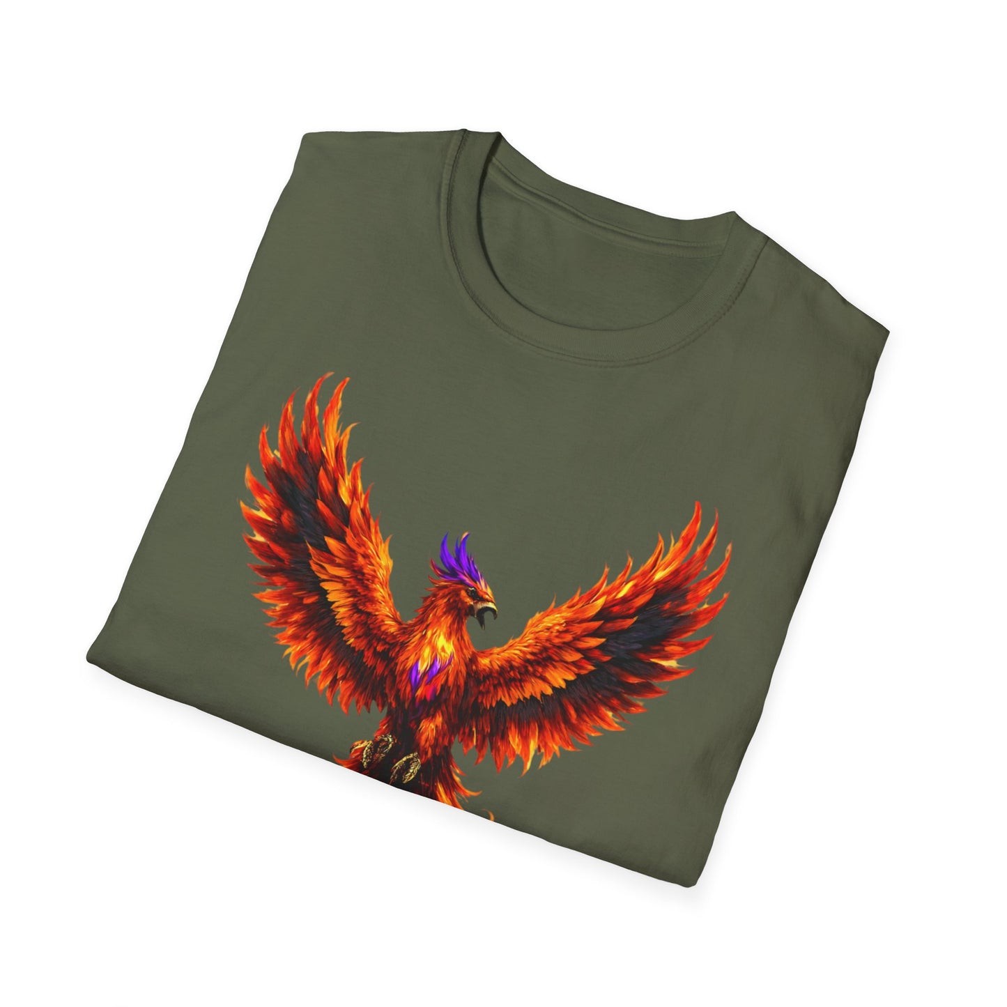 Fire Phoenix T-Shirt | Vibrant Mythical Bird Graphic Tee | Spirit Animal T