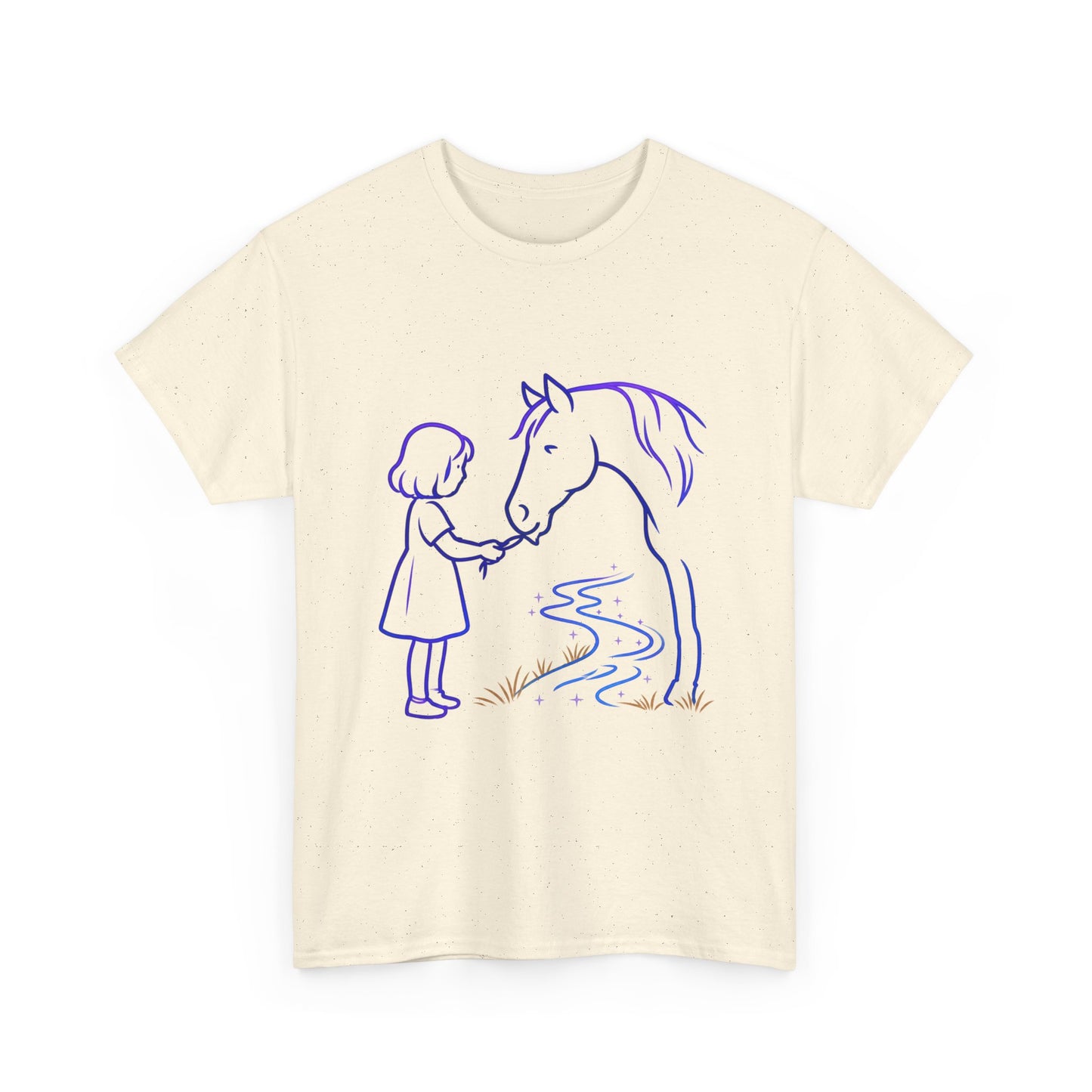 Girl Feeding Horse T-Shirt | Horse Lover T-Shirt | Equestrian Gift | Horse Mom Shirt