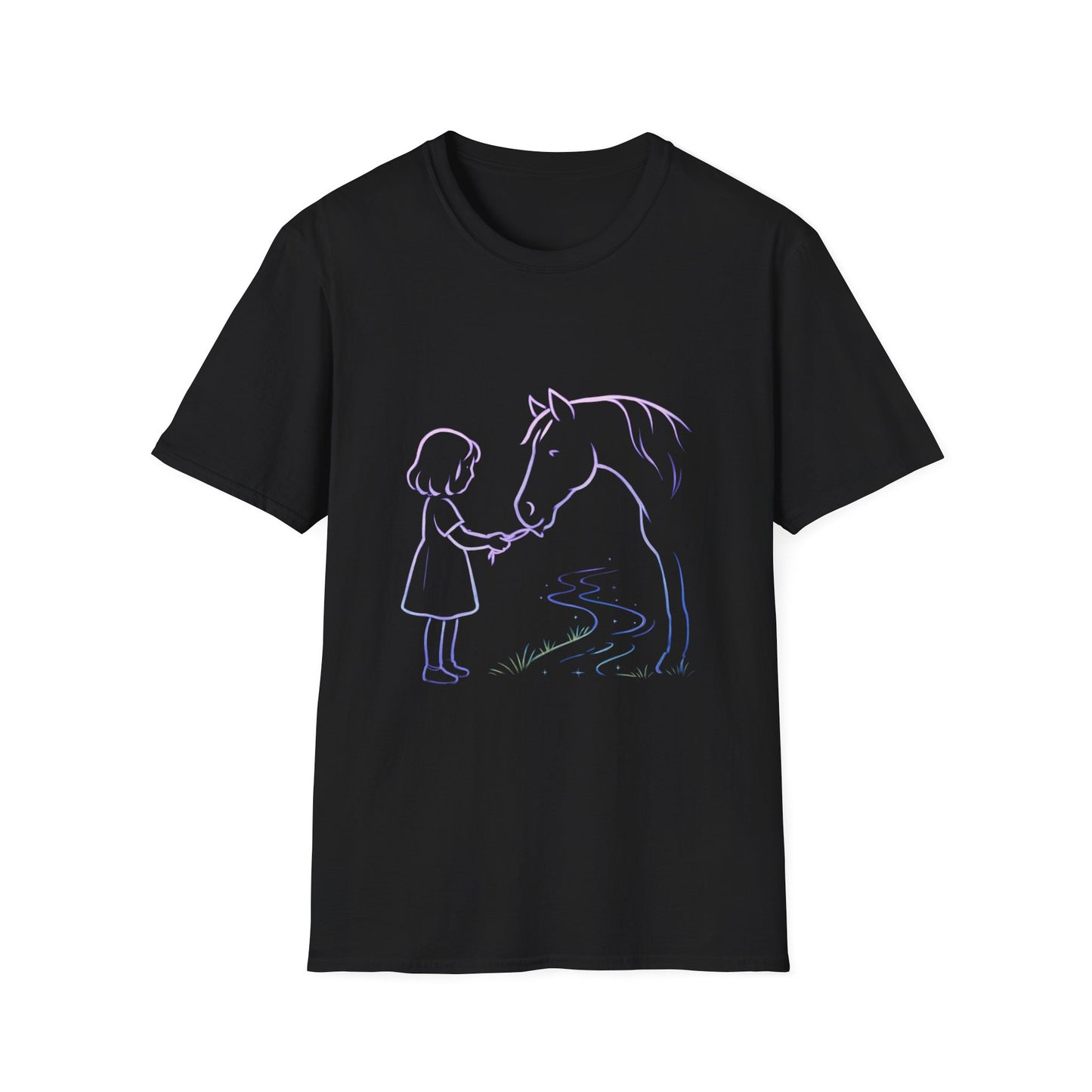 Girl's Best Friend Horse Shirt| Neon Outline Fantasy Design | Horse Shirt
